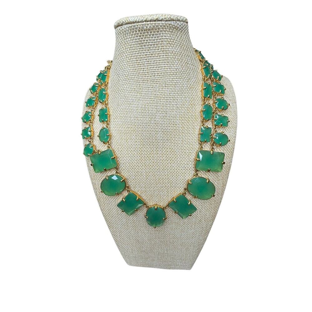 Kate Spade New York Giverny Green Glow STATEMENT COLLAR NECKLACE Spring chunky